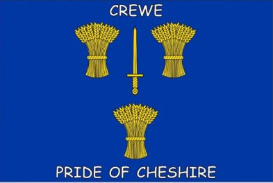 Flag of Crewe, Cheshire, United Kingdom