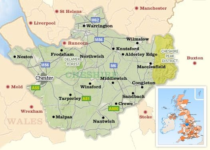 Political Map of Cheshire