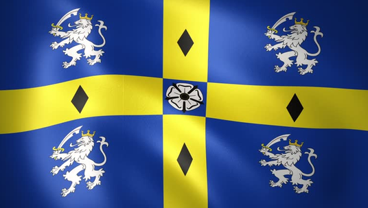 Flag of Arms of County Durham, United Kingdom
