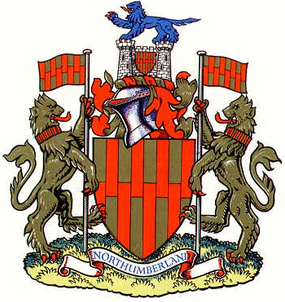 Coat of Arms of Northumberland County, United Kingdom