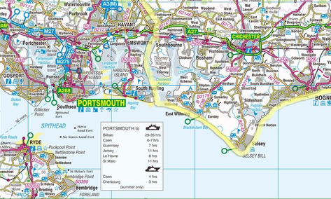 Map of West Sussex County, United Kingdom