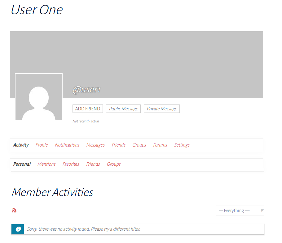 SolutionCentres Model User Profile (User2)